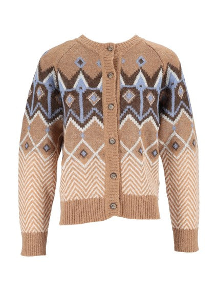 Cardigan Ermanno Firenze fantasia chevron