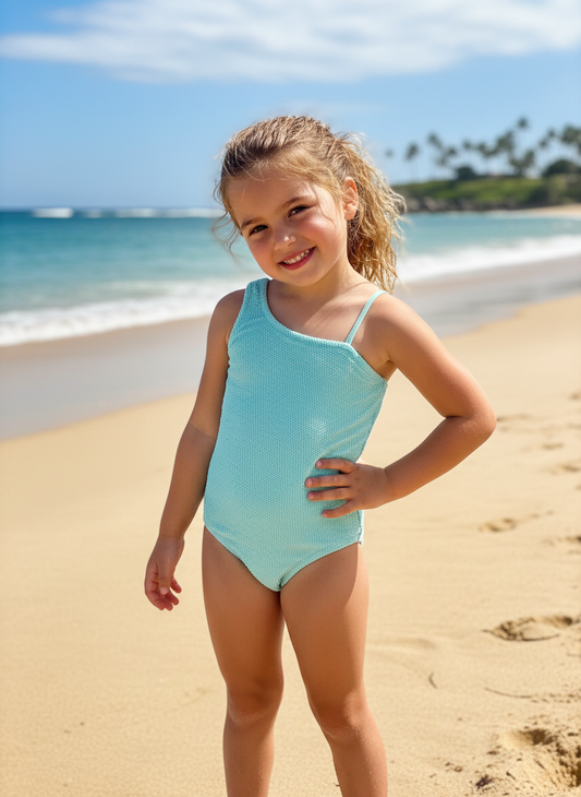 Intero crinkle acqua Saint Barth