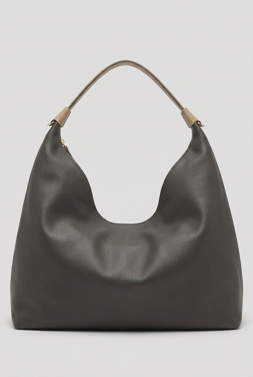 Borsa hobo media marrone