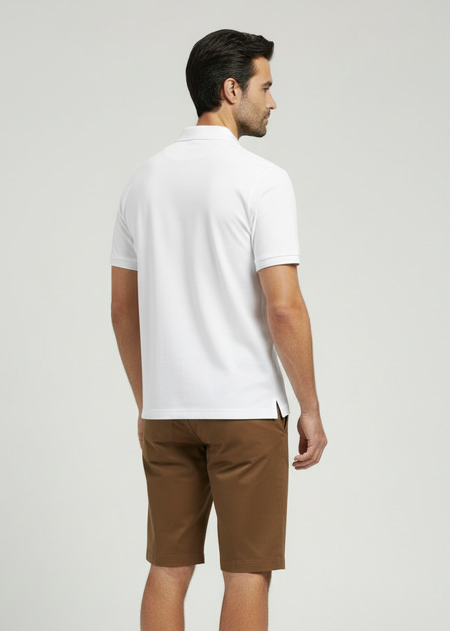 Polo Key jersey bianca