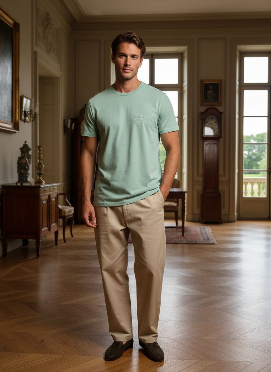 T-shirt Saint Barth vintage green