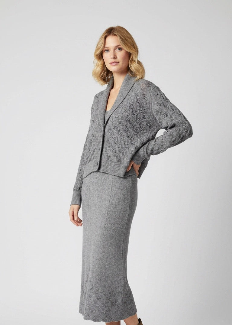 Cardigan corto Ermanno Scervino grigio
