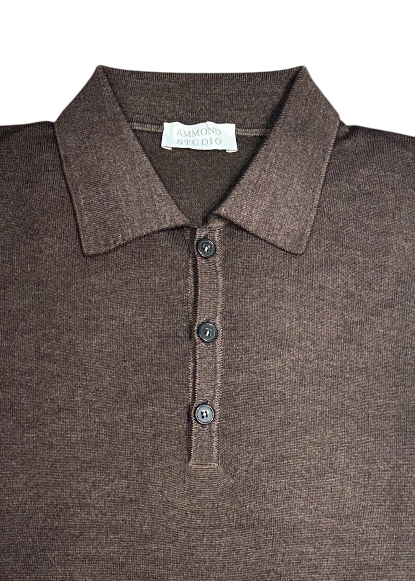 Polo marrone vintage lana Ammond