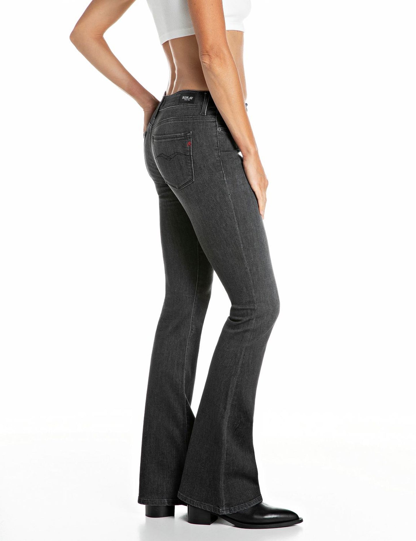 Jeans bootcut Joella vintage black Replay