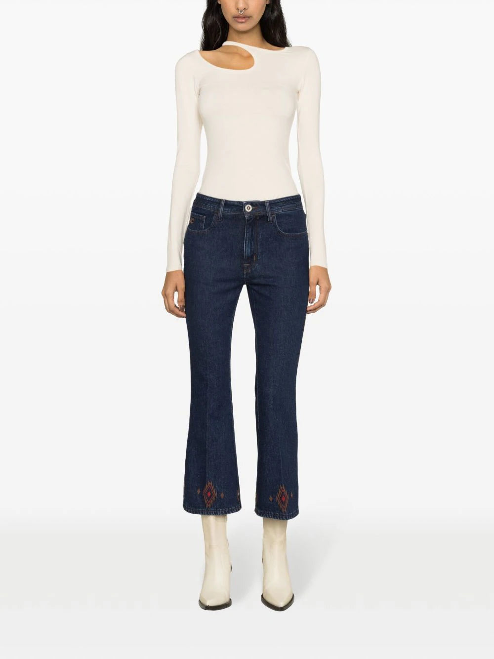 Jeans victoria con ricamo