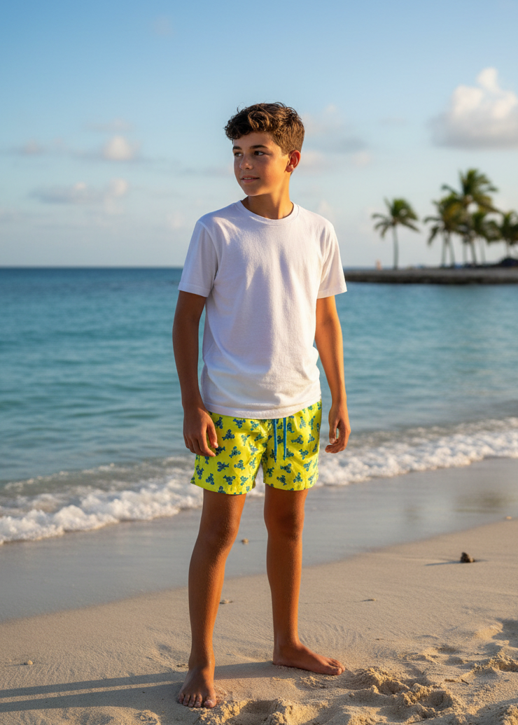 Costume Boxer Fluo Lobster Saint Barth