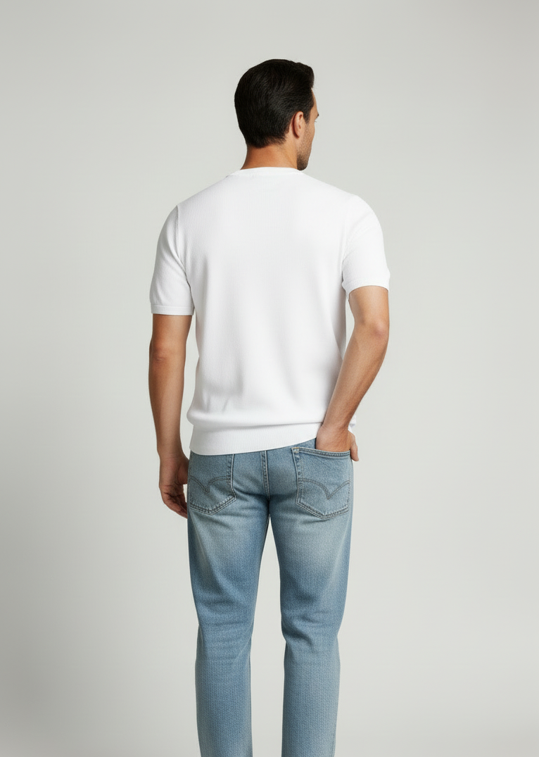 Maglia mezza manica bianca