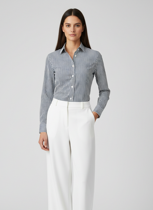 Camicia tecnica bastoncino bianco blu