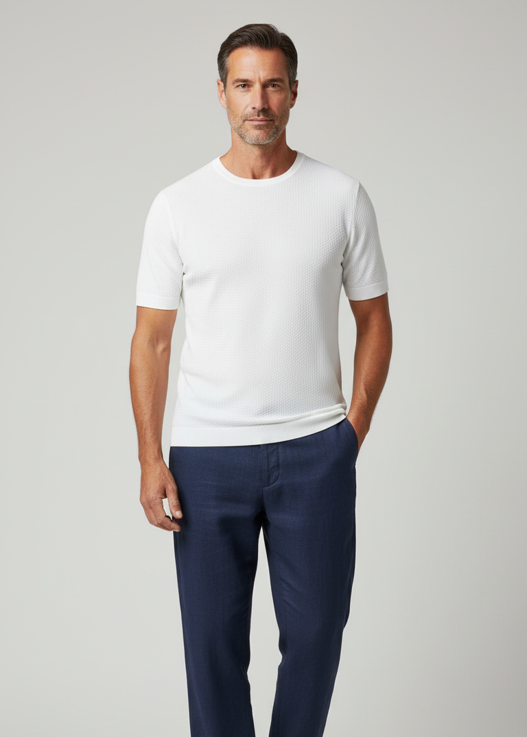 T-shirt Giro brick bianca