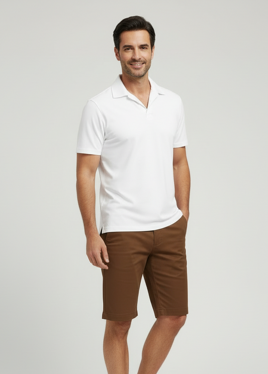 Polo Key jersey bianca