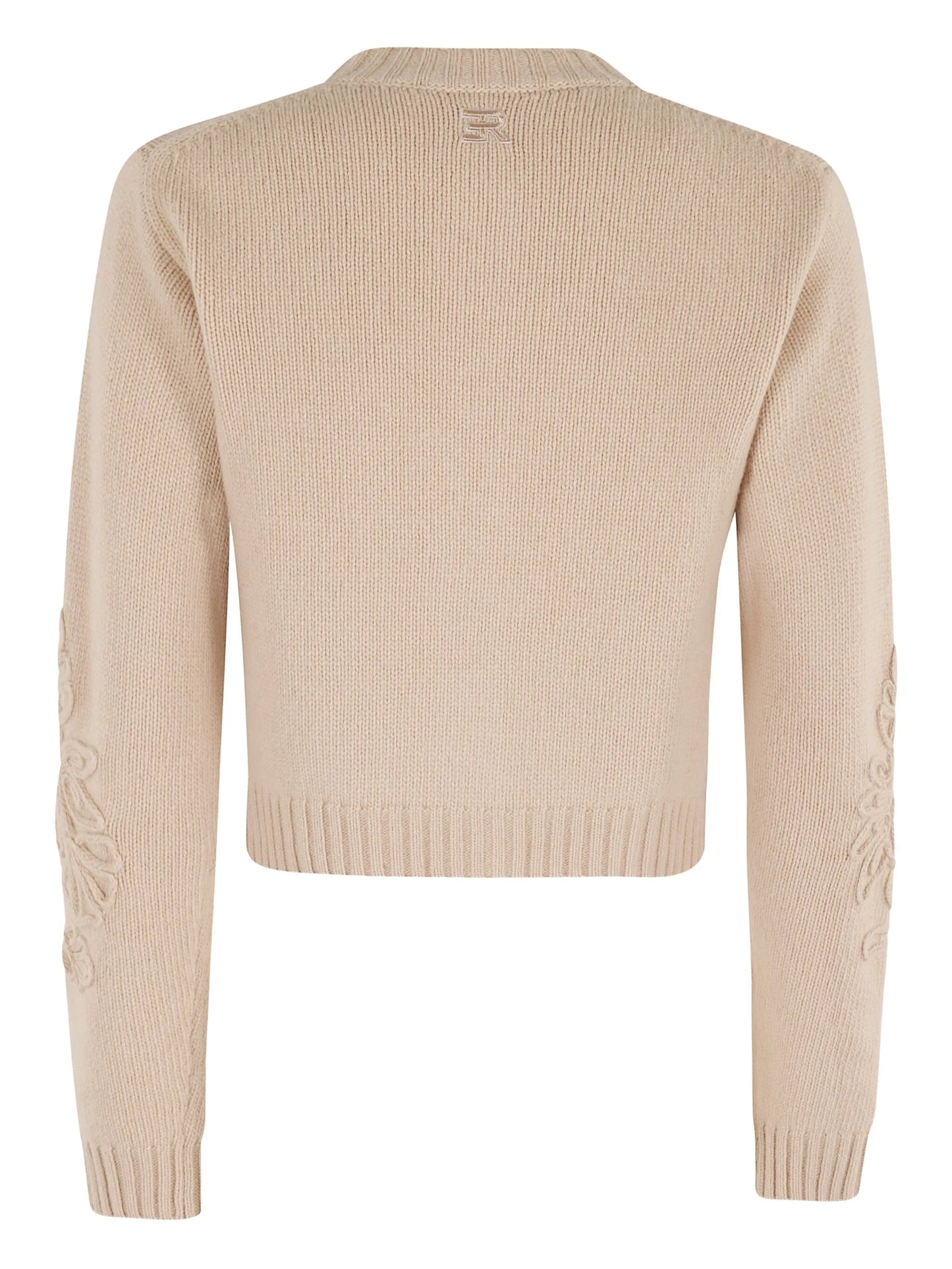 Cardigan ricamo cammello Ermanno Firenze