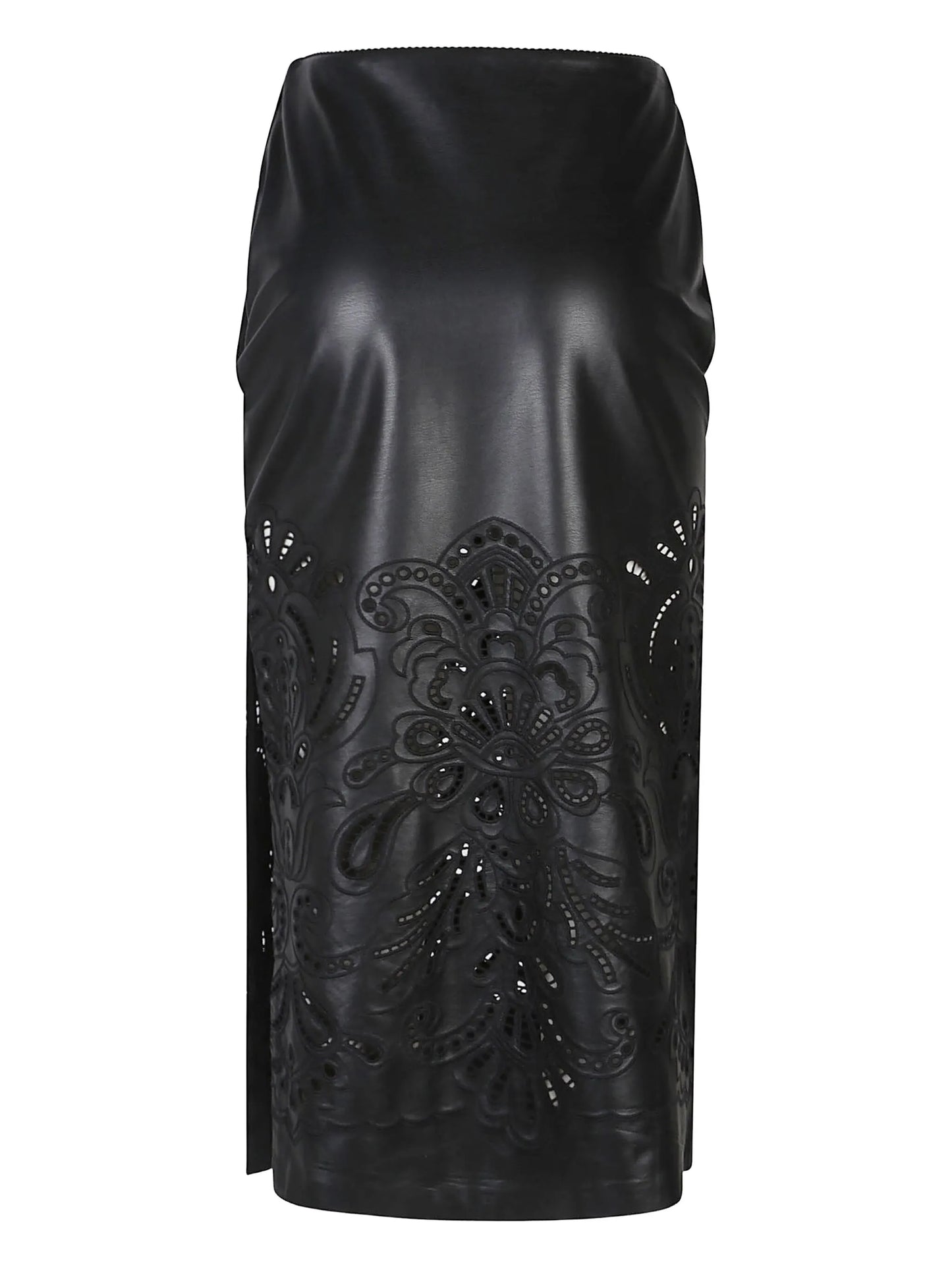 Gonna eco pelle ricamata Ermanno Firenze