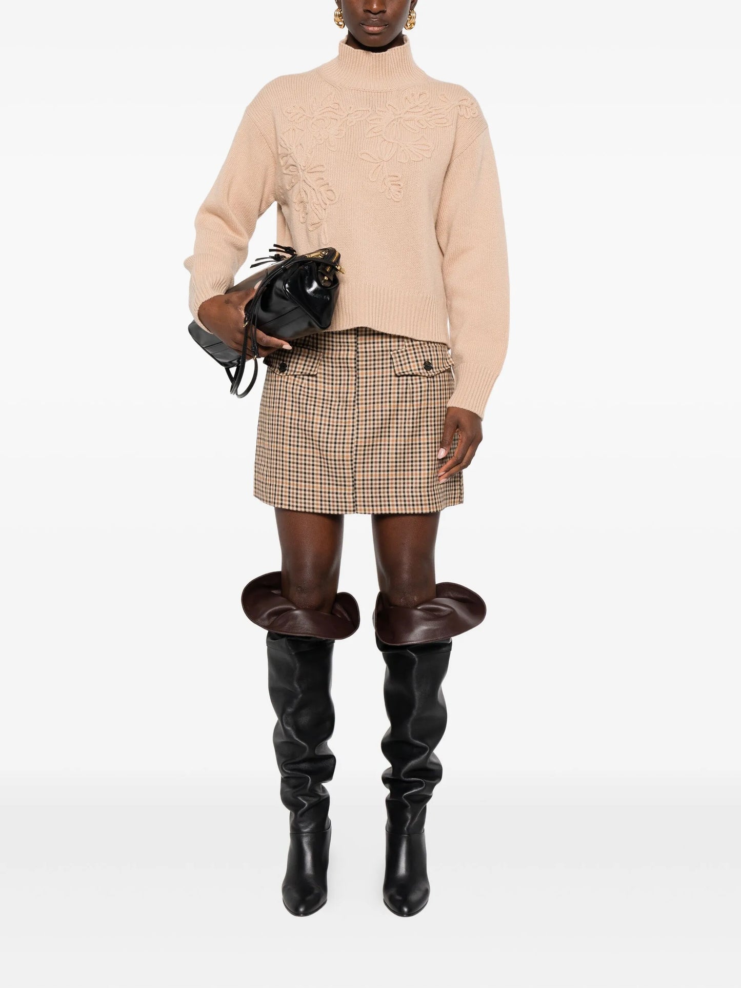 Maglione dolcevita ricamato Ermanno Firenze