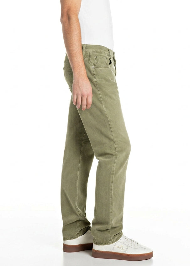 Jeans Aiden verde militare Replay