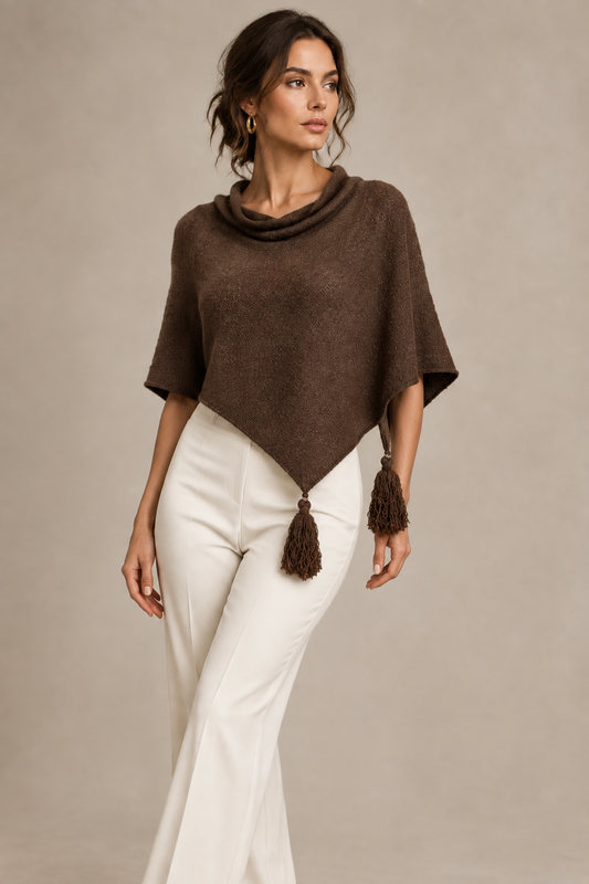 Poncho LDYBG 100% cashmere Bruciato