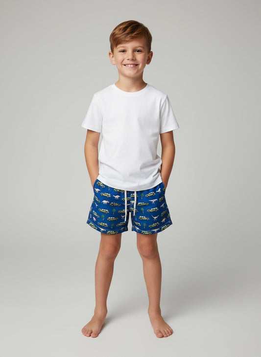 Boxer blue Saint Barth Jurassic Park
