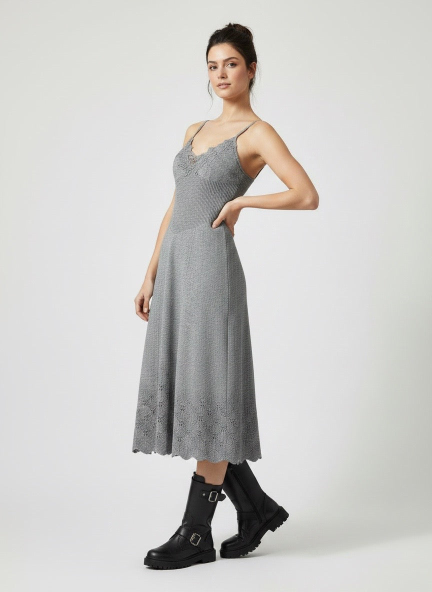 Abito sottoveste pizzo di lana Ermanno Scervino
