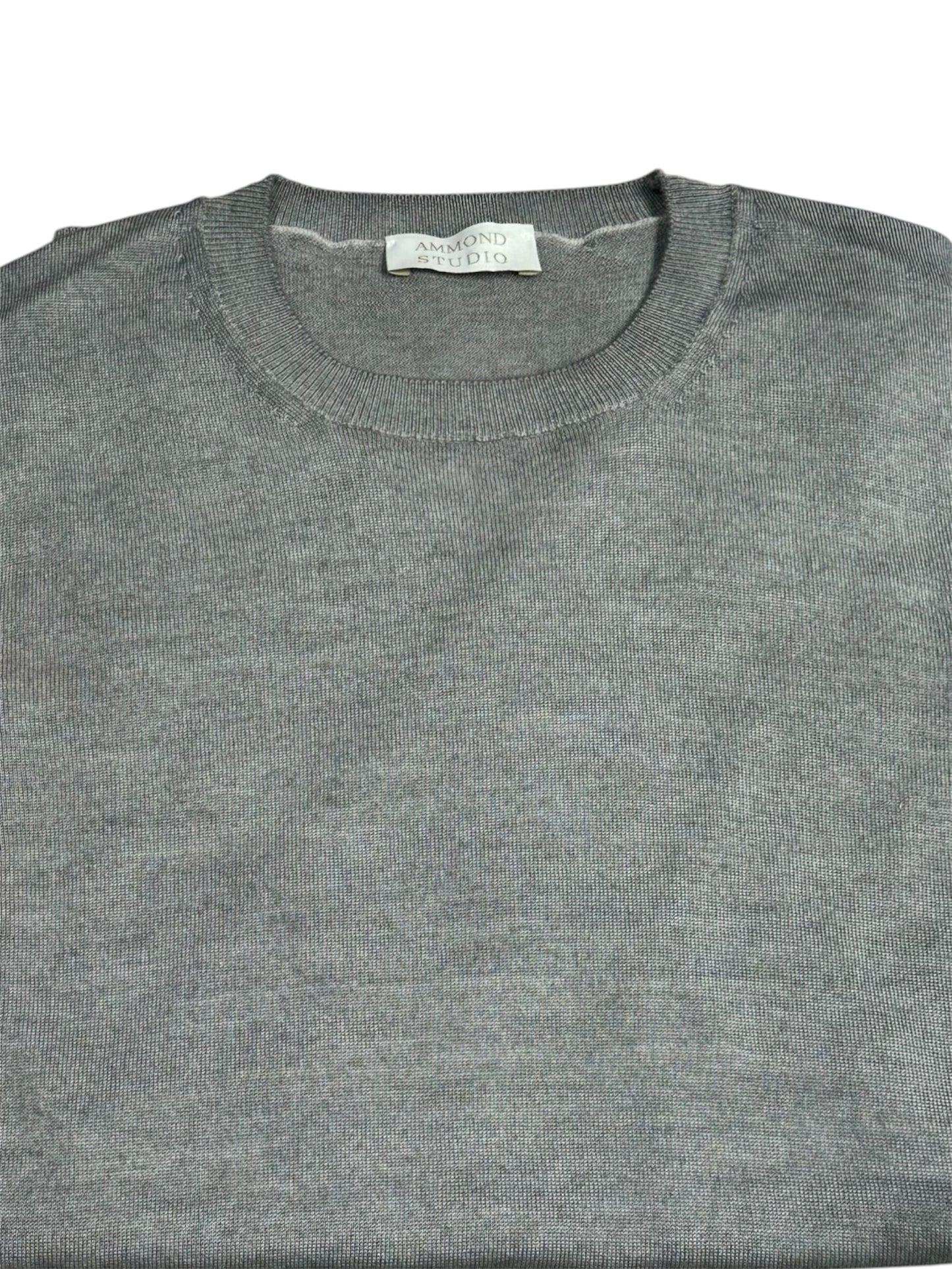 Maglia girocollo grigio vintage lana Ammond