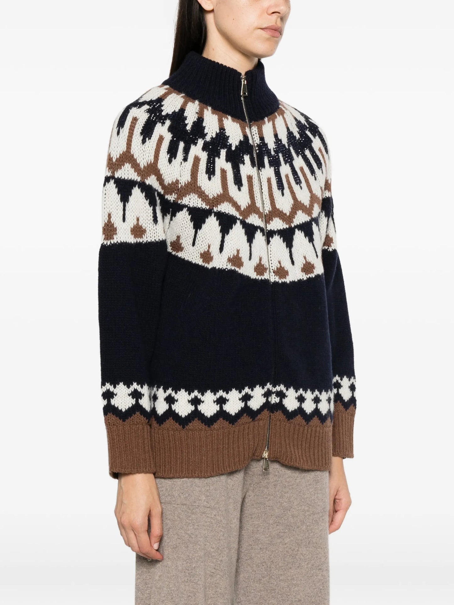 Cardigan navy con strass Ermanno Firenze