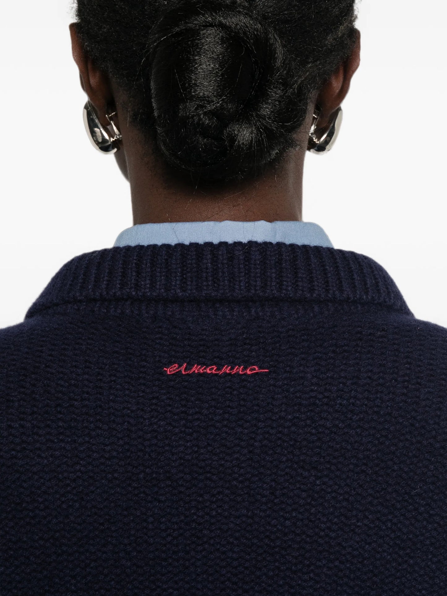 Cardigan navy rombi Ermanno Firenze