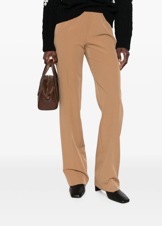 Pantalone stretch gamba dritta cammello Ermanno