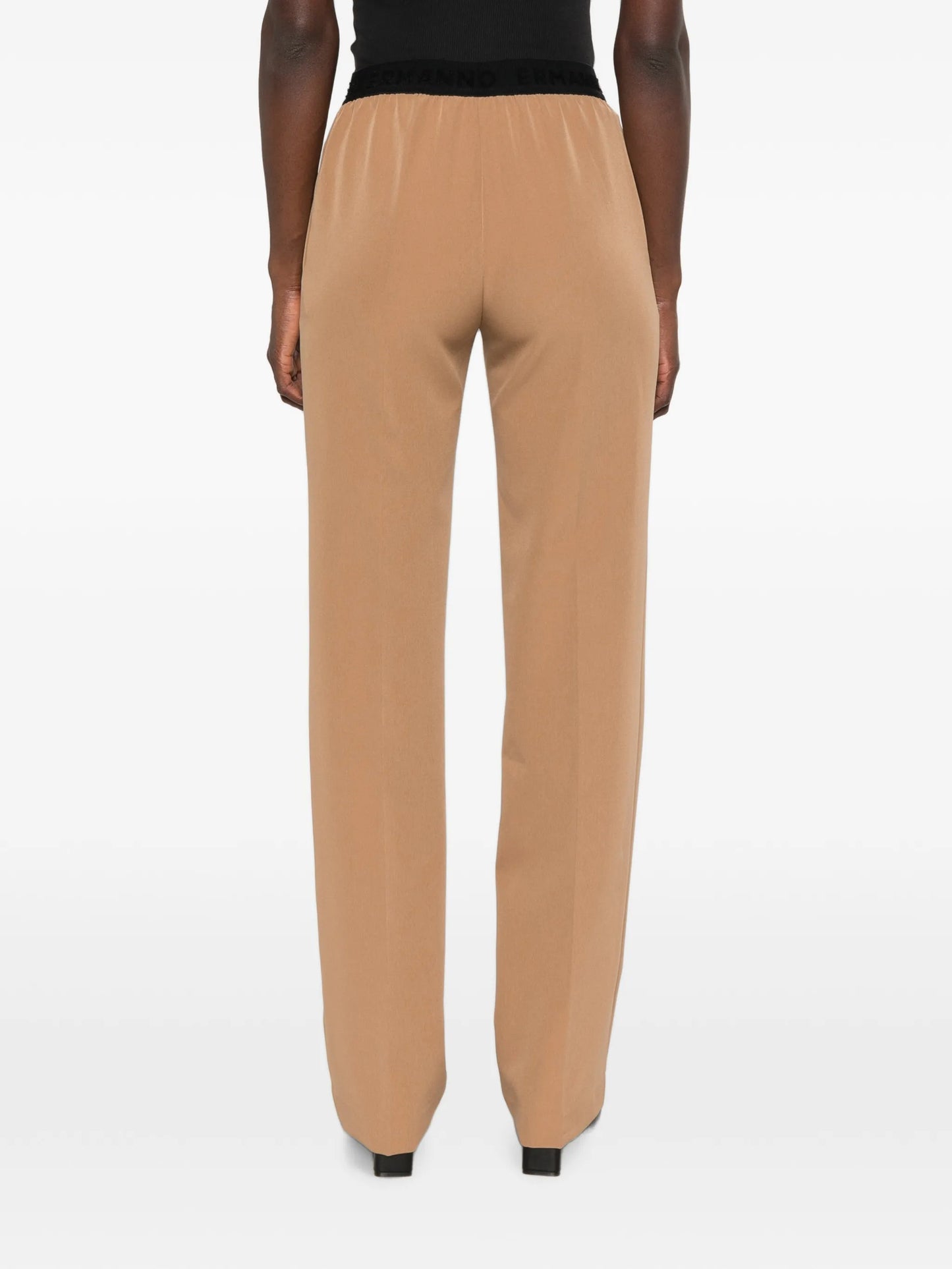 Pantalone stretch gamba dritta cammello Ermanno