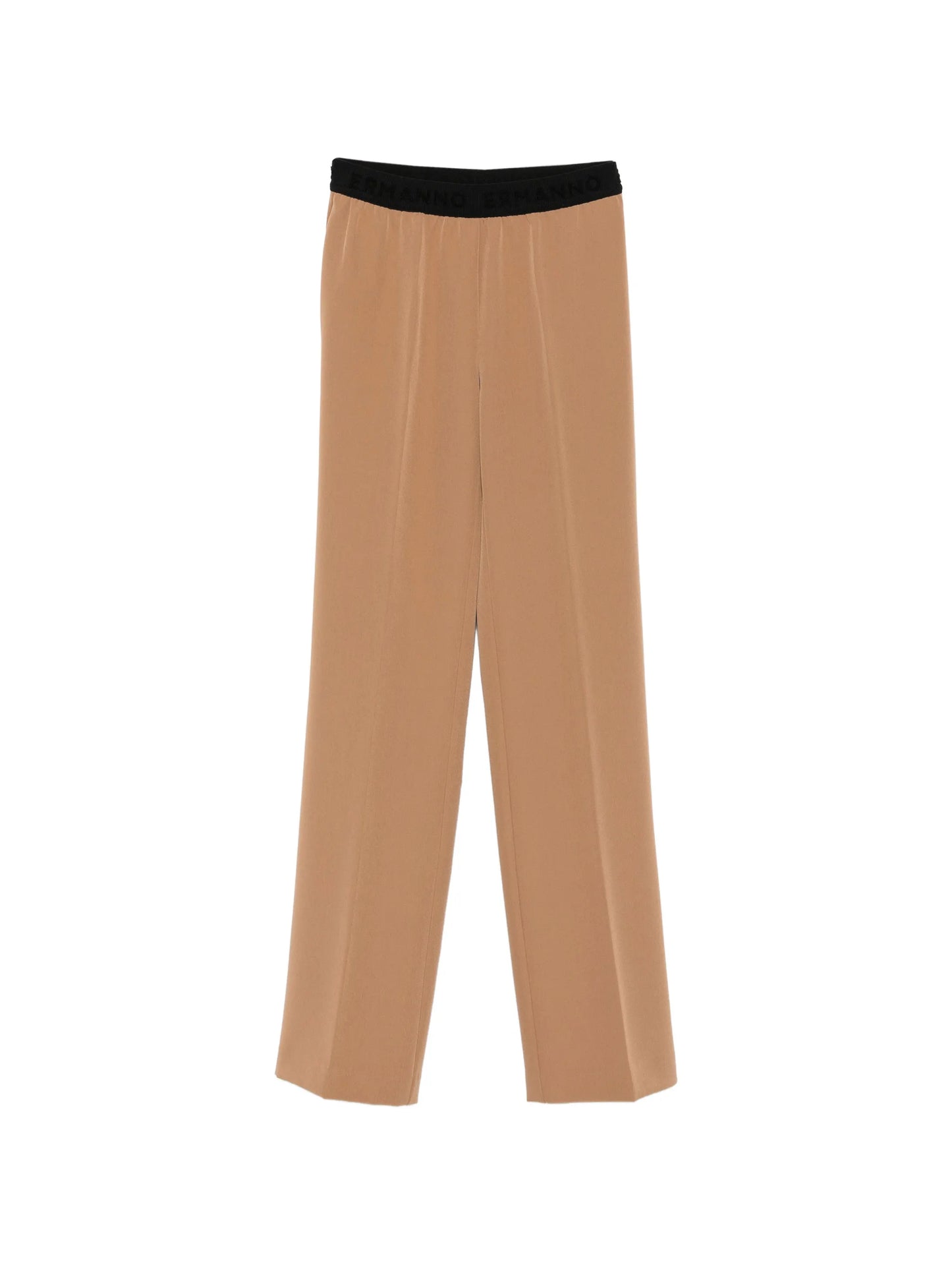 Pantalone stretch gamba dritta cammello Ermanno