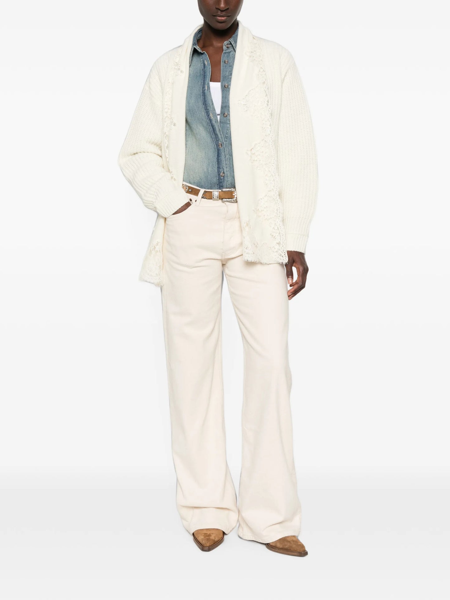 Cardigan over con pizzo Ermanno Firenze