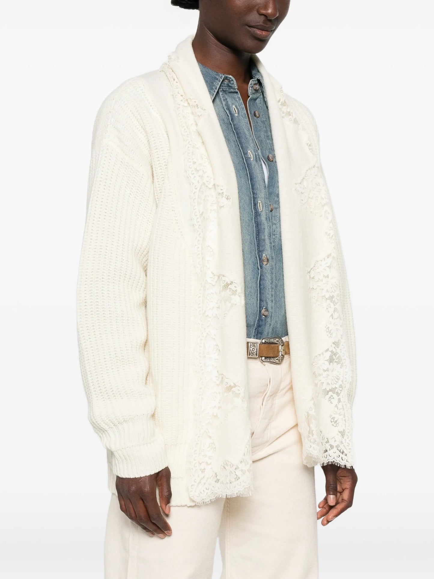 Cardigan over con pizzo Ermanno Firenze