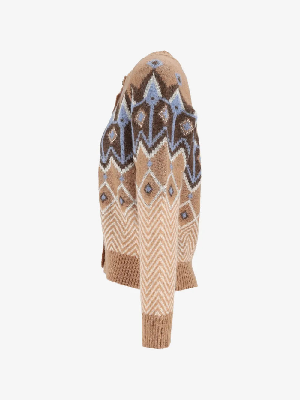 Cardigan Ermanno Firenze fantasia chevron