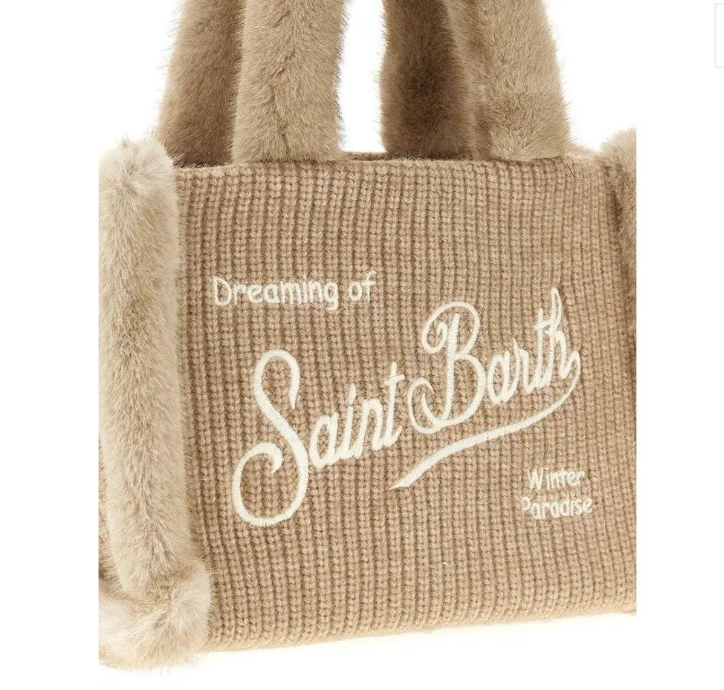 Borsa Colette Shearling Rib St. Barth