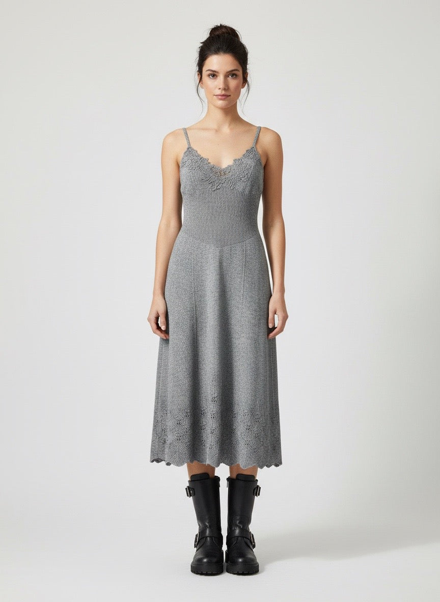 Abito sottoveste pizzo di lana Ermanno Scervino