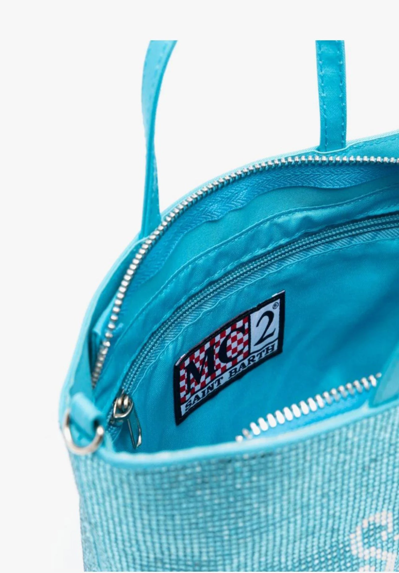 Mini bag strass acqua Saint Barth