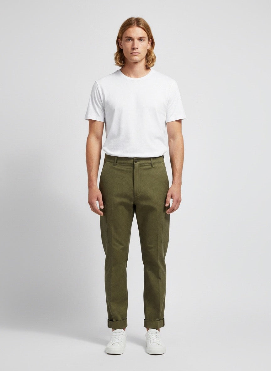 Pantalone lungo verde militare Gino Gori