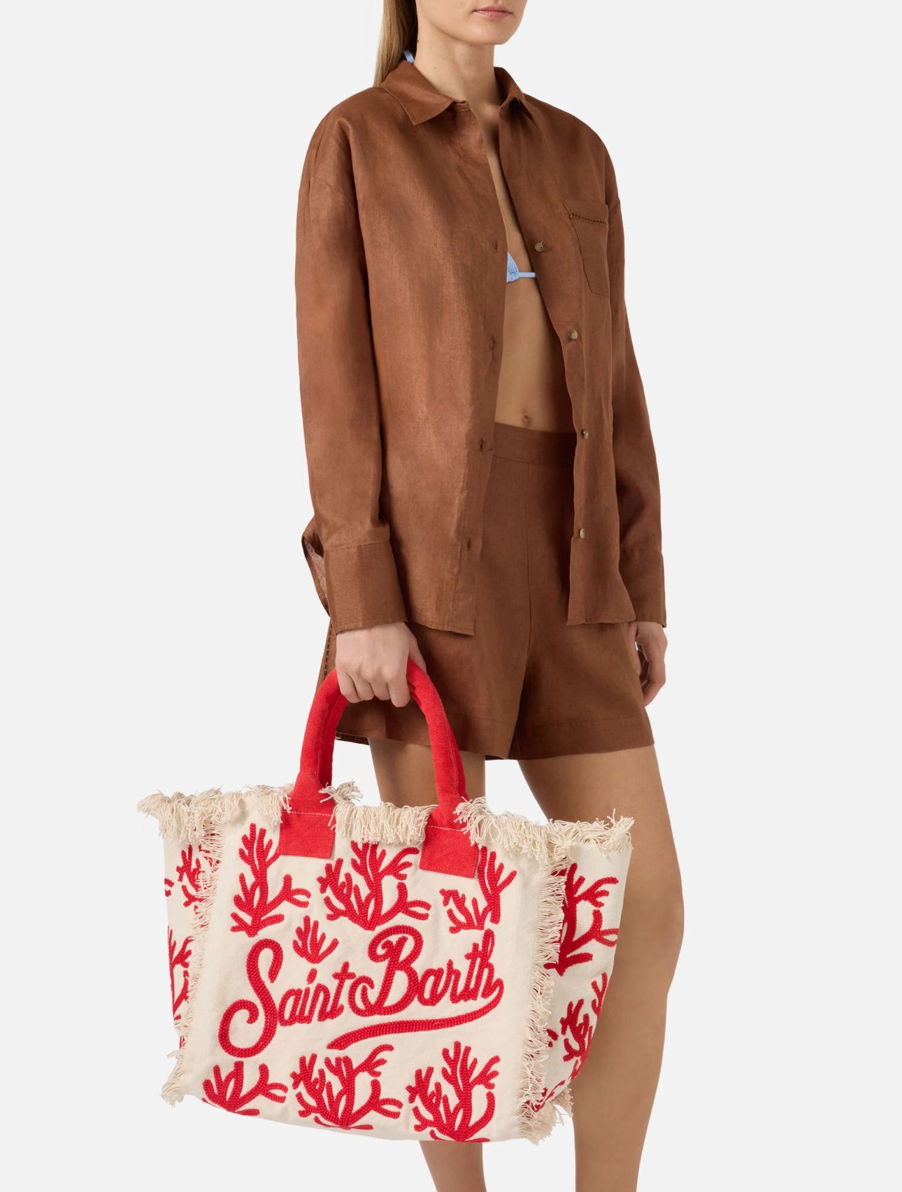 Shopper Vanity coral St. Barth