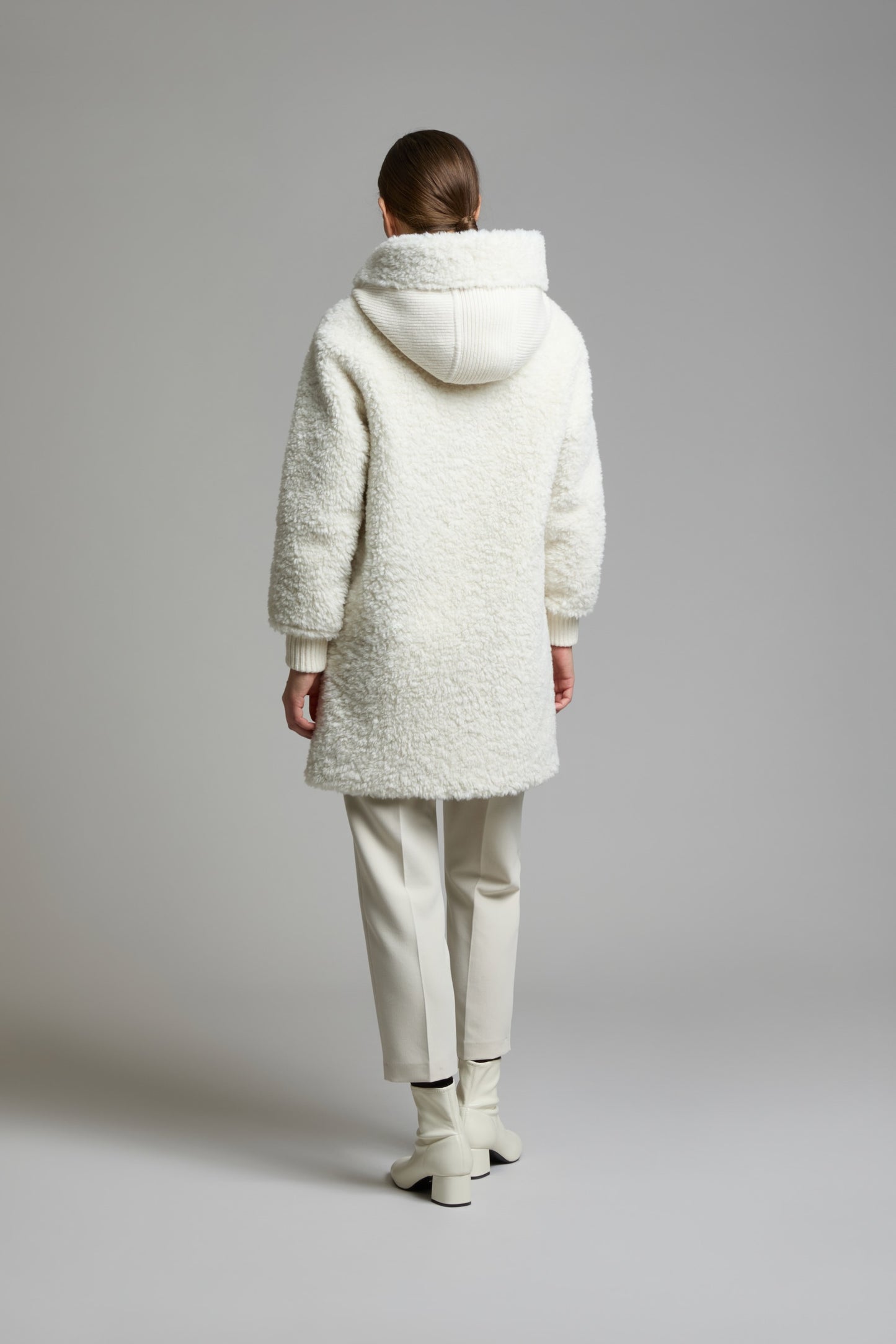 Giaccone curly panna