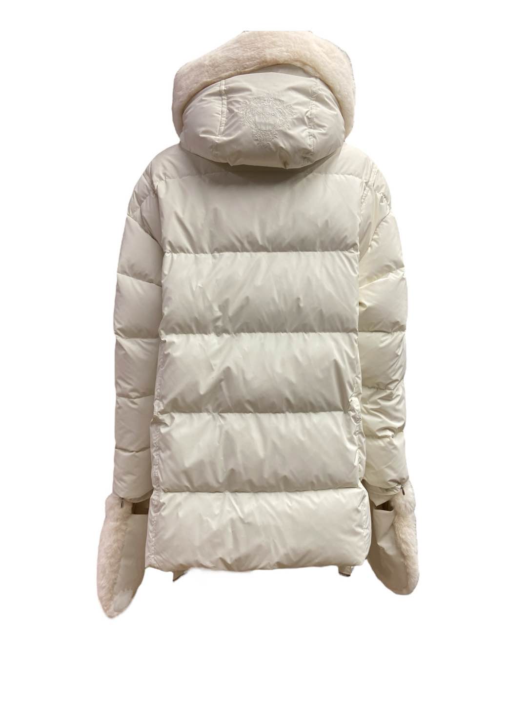 Piumino bianco con manopole