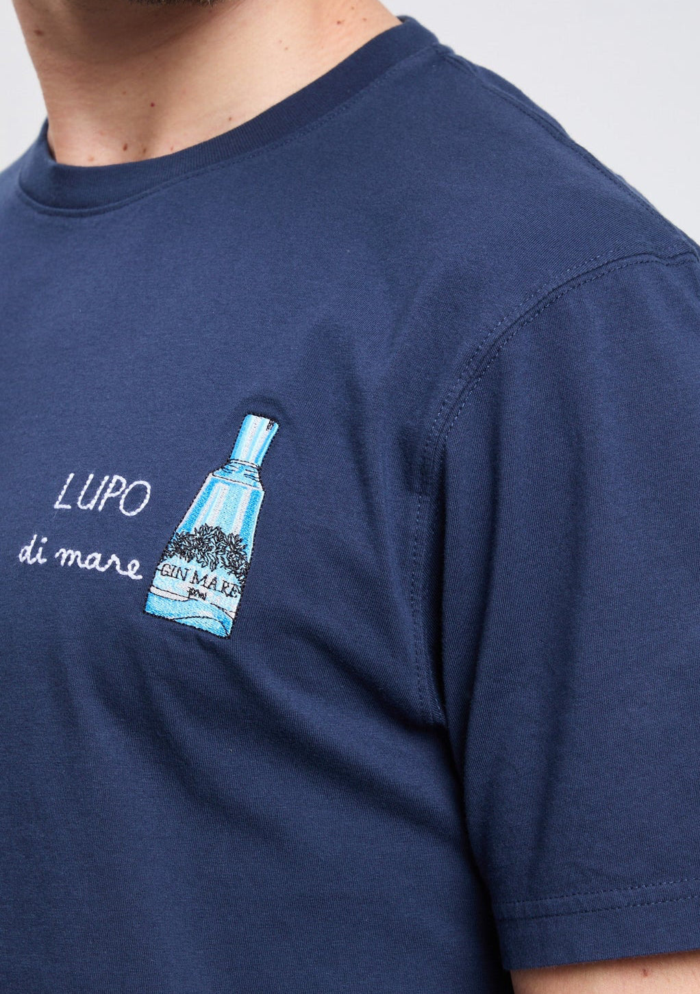 T-shirt Saint Barth Lupo Gin Mare blu