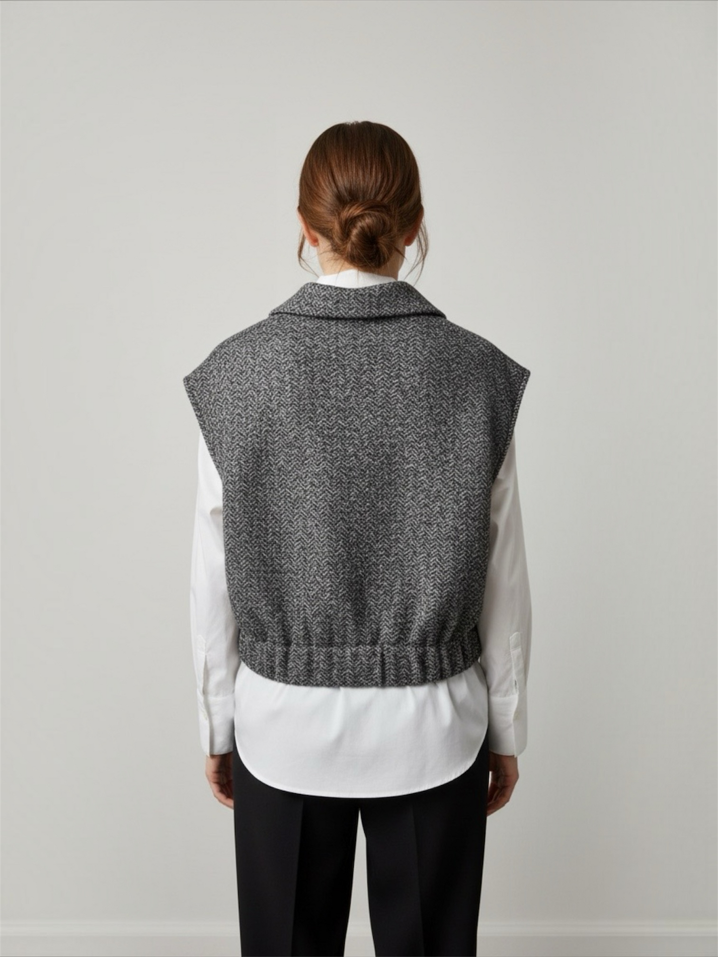 Gilet spinato grigio Windsor