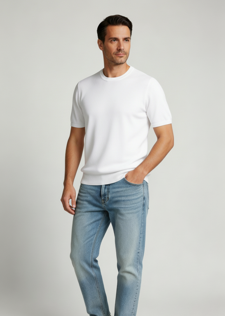 Maglia mezza manica bianca