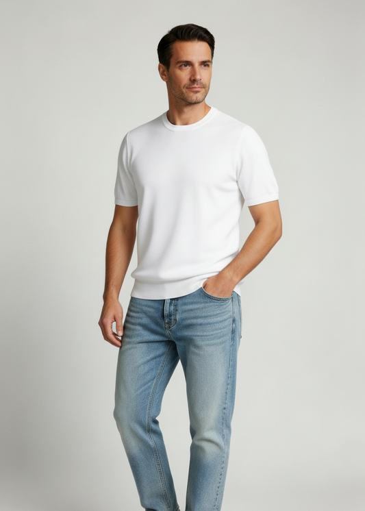 Maglia mezza manica bianca