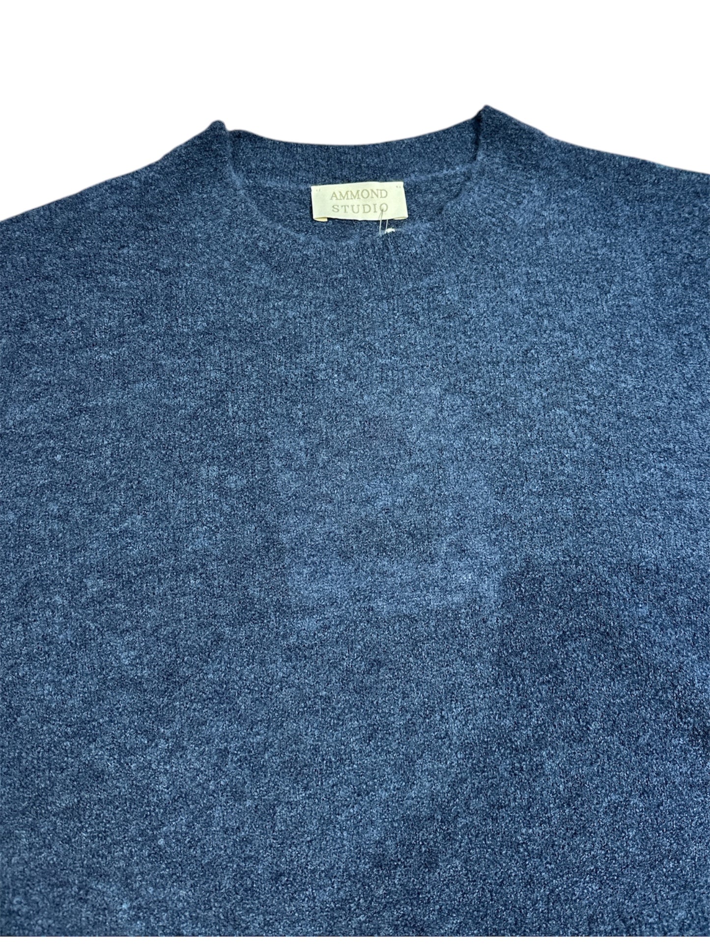 Maglia girocollo denim bouclé lana Ammond