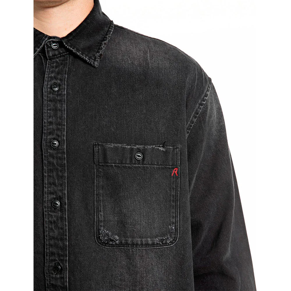 Overshirt denim black Replay uomo