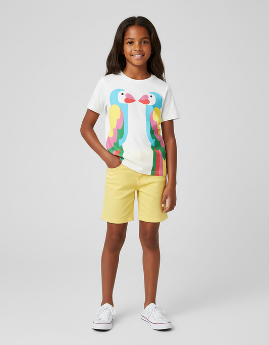 T-shirt stampa pappagallo Stella McCartney