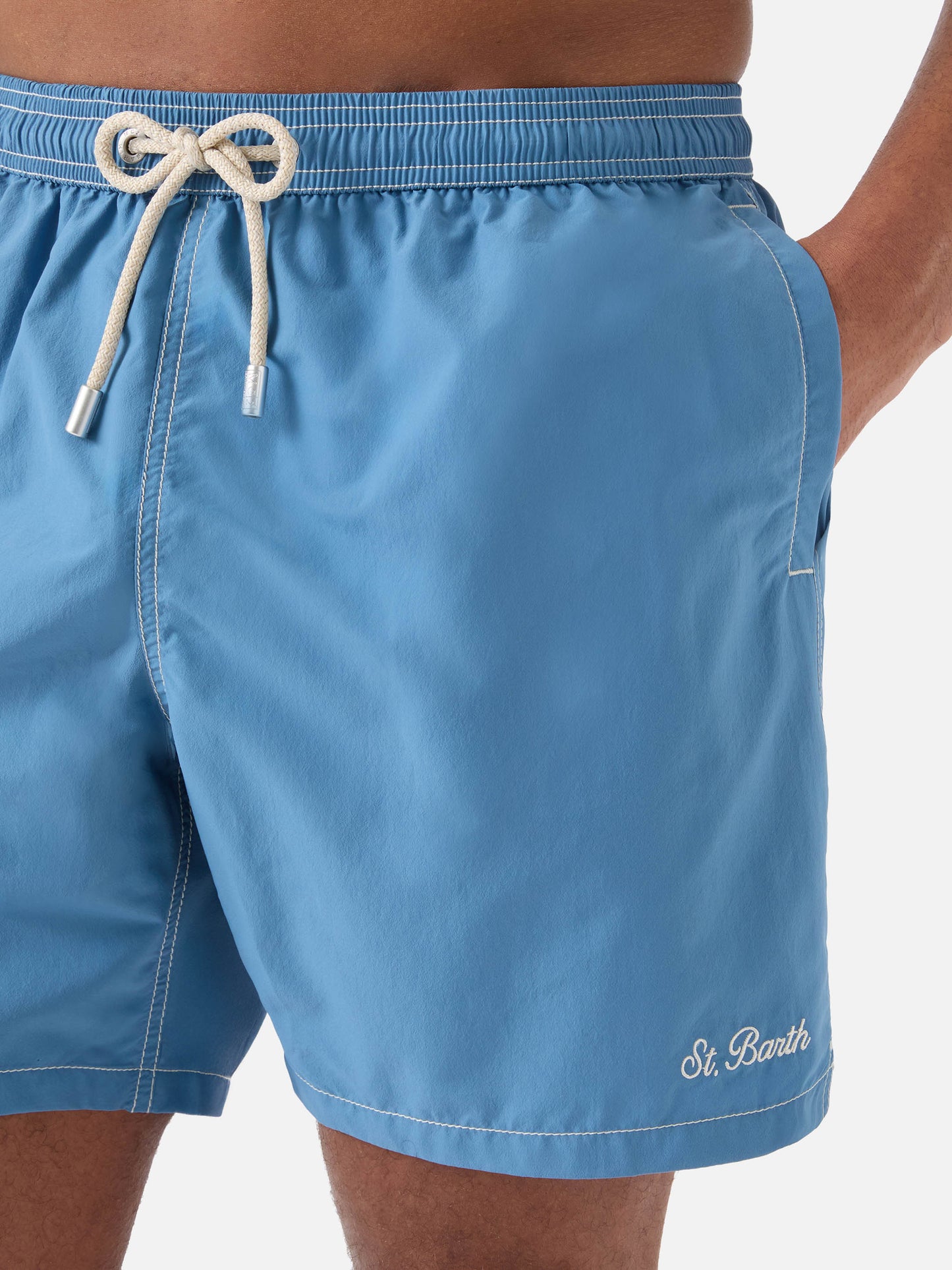 Boxer azzurro polvere Patmos Saint Barth