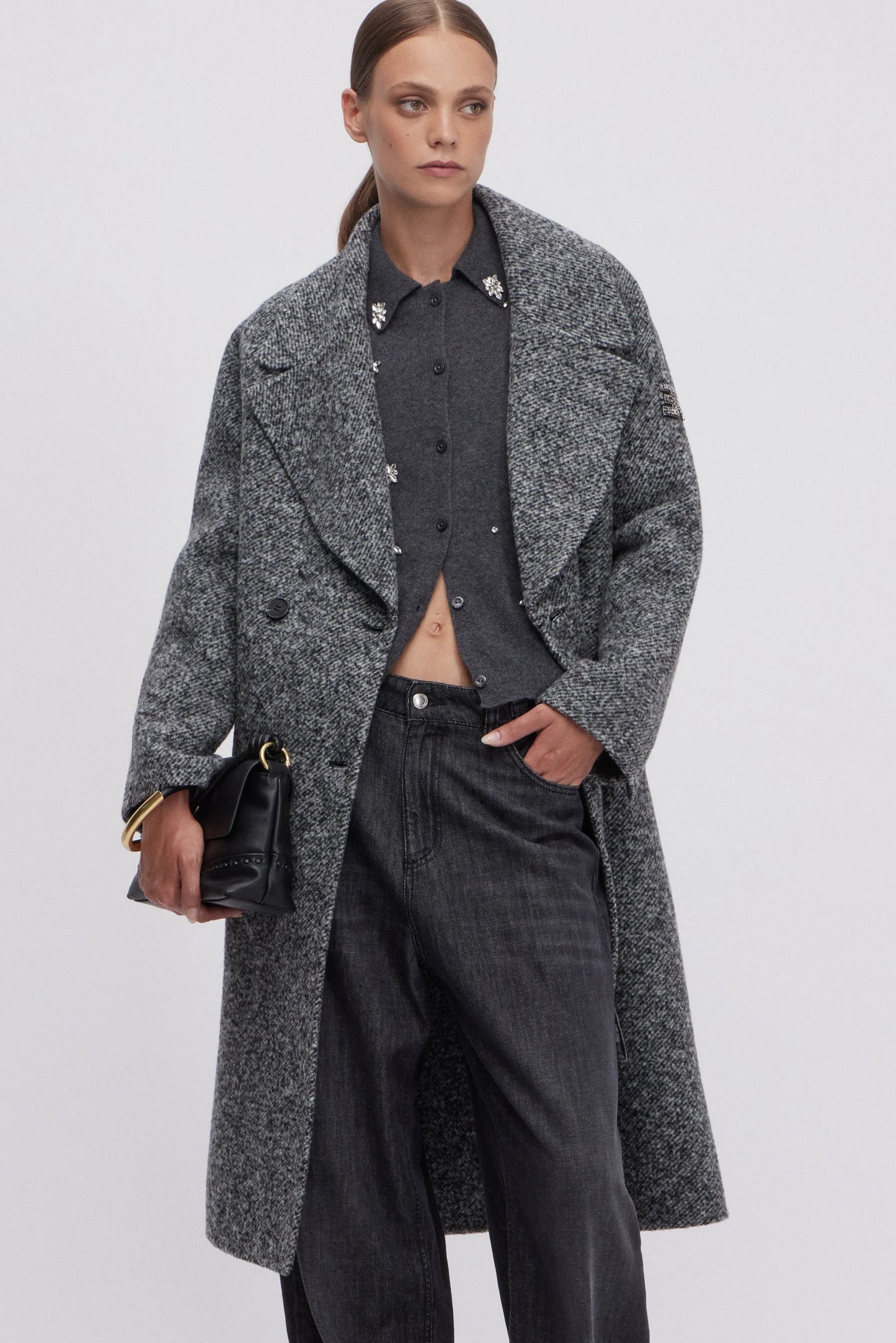 Cappotto bouclè oversize Ermanno Firenze