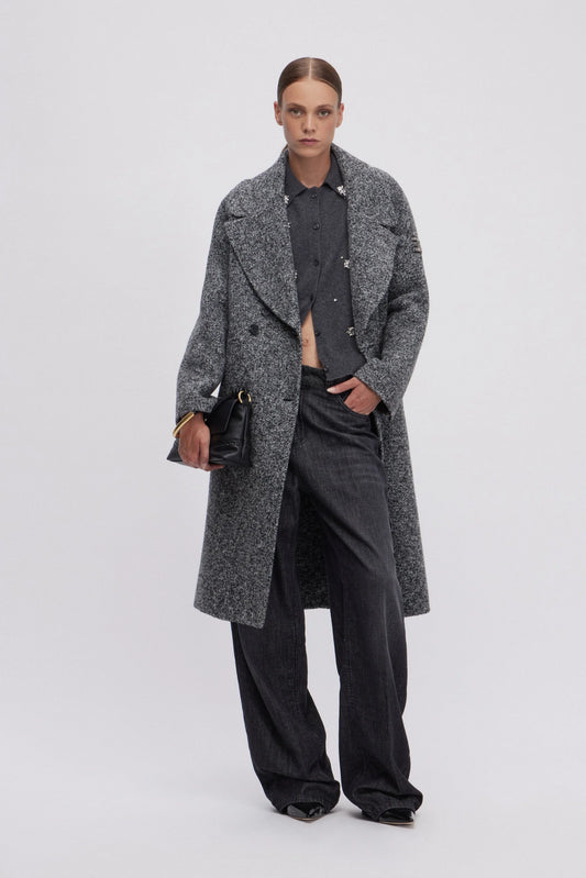 Cappotto bouclè oversize Ermanno Firenze