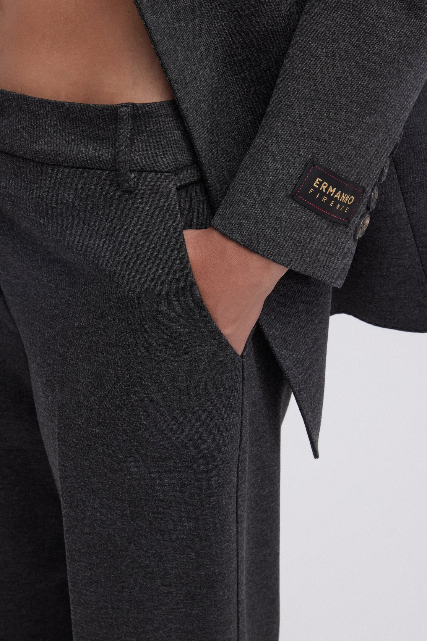 Pantalone dritto antracite Ermanno Firenze