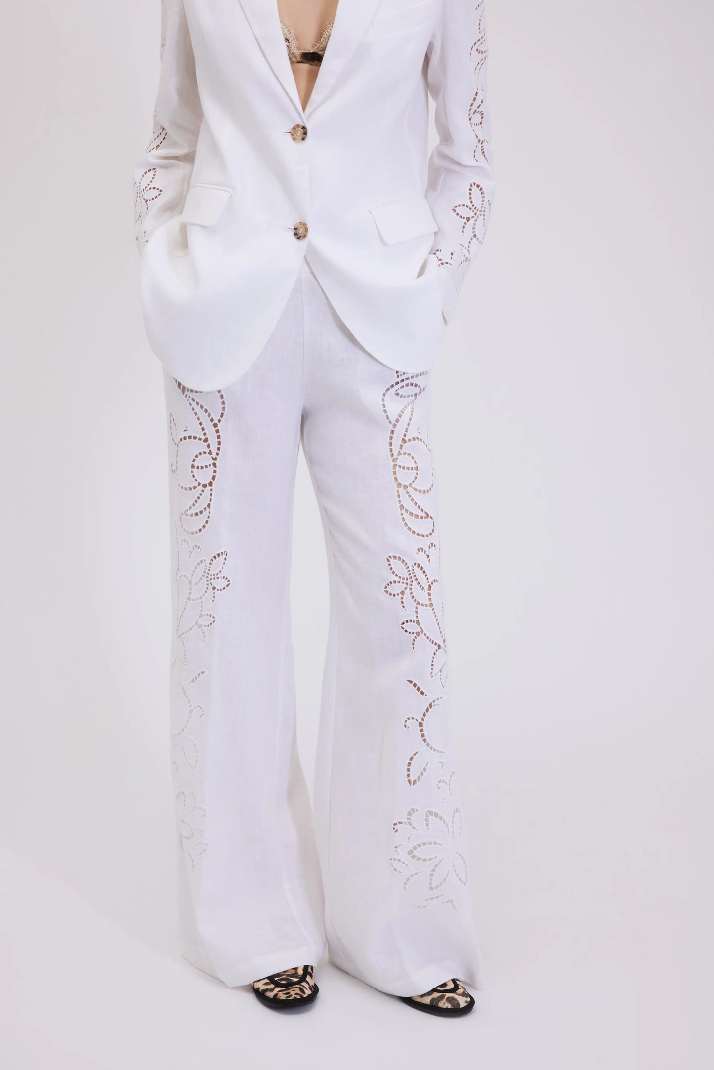 Pantaloni in lino Ermanno Firenze