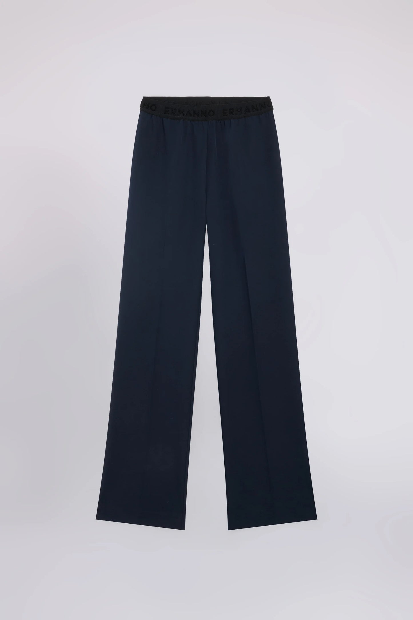 Pantalone stretch gamba dritta blu Ermanno